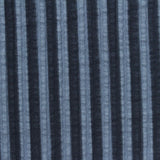 Blue Vertical-Stripe Crepe, Cotton-Nylon