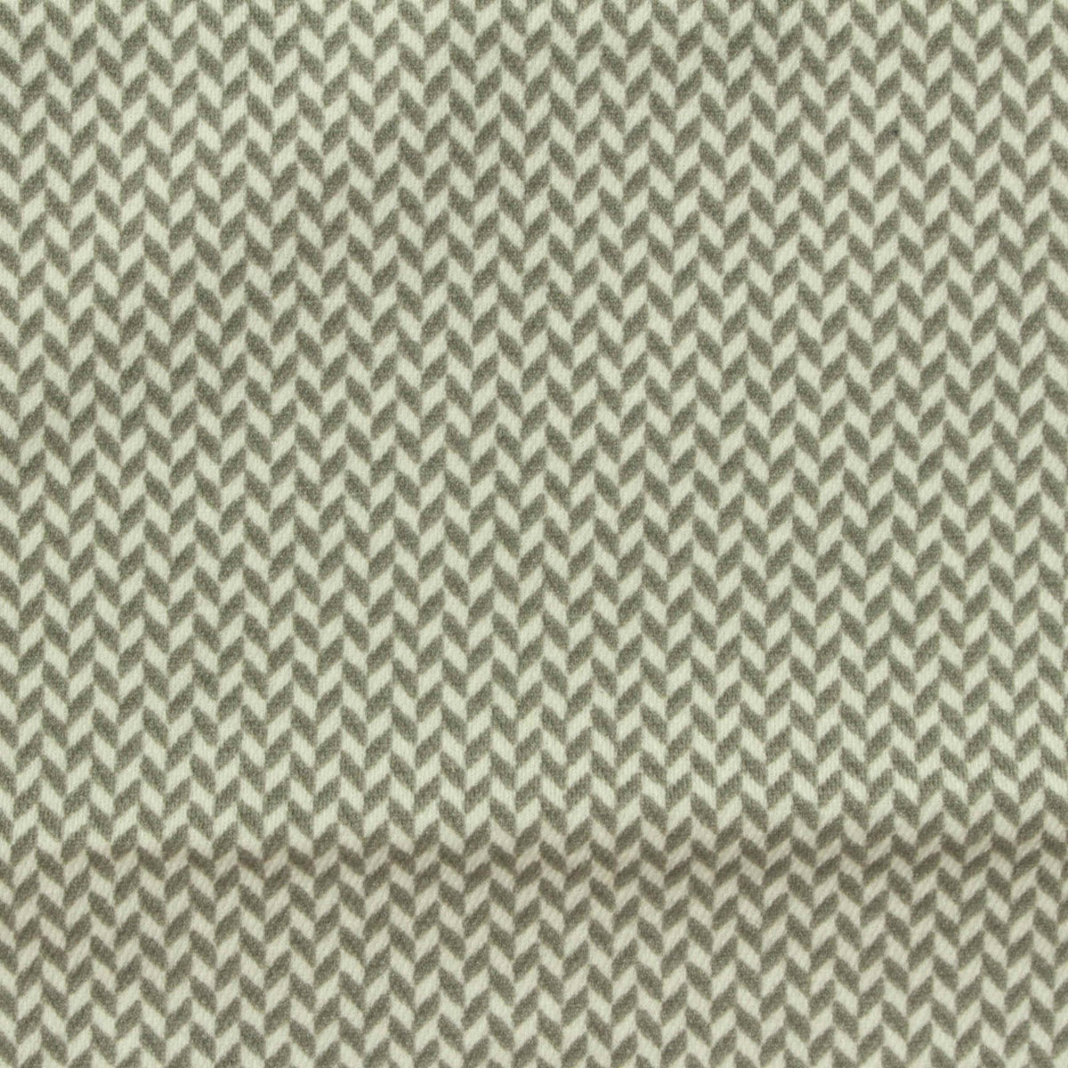 Grey Chevron Piqué Knit, Cotton-Poly