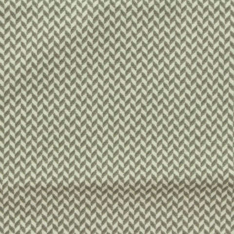 Grey Chevron Piqué Knit, Cotton-Poly