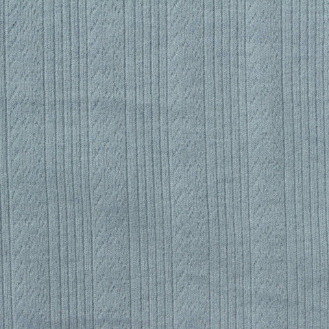 Blue Tone-on-Tone Diamond Pointelle Knit, Poly-Viscose, 230 gsm