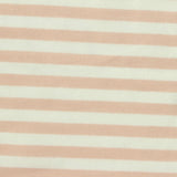 Peach Horizontal-Stripe Piqué Knit, Cotton-Poly