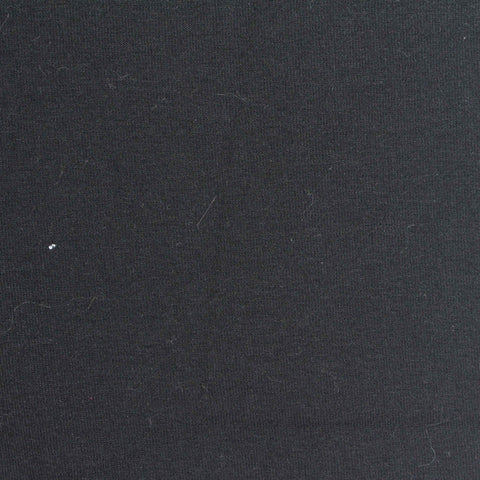 Polyester Cotton Stretch Scuba Knit Fabric, 350 gsm, 165 cm — Black, ref EF-270412