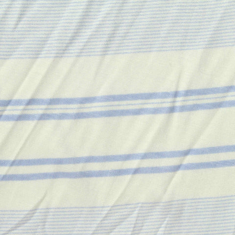 Blue Stripes Jersey Knit, Viscose