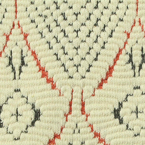 Cream Diamond Interlock Knit, Cotton-Poly