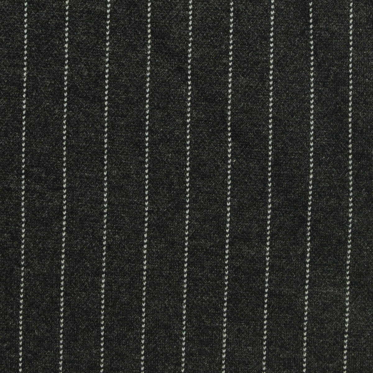 White Vertical-Pinstripe Interlock Knit, Viscose-Poly, 340 gsm