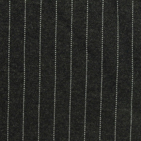 White Vertical-Pinstripe Interlock Knit, Viscose-Poly, 340 gsm