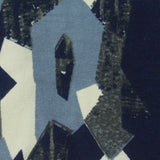 Blue Abstract French Terry, Cotton