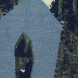 Blue Abstract French Terry, Cotton — texture