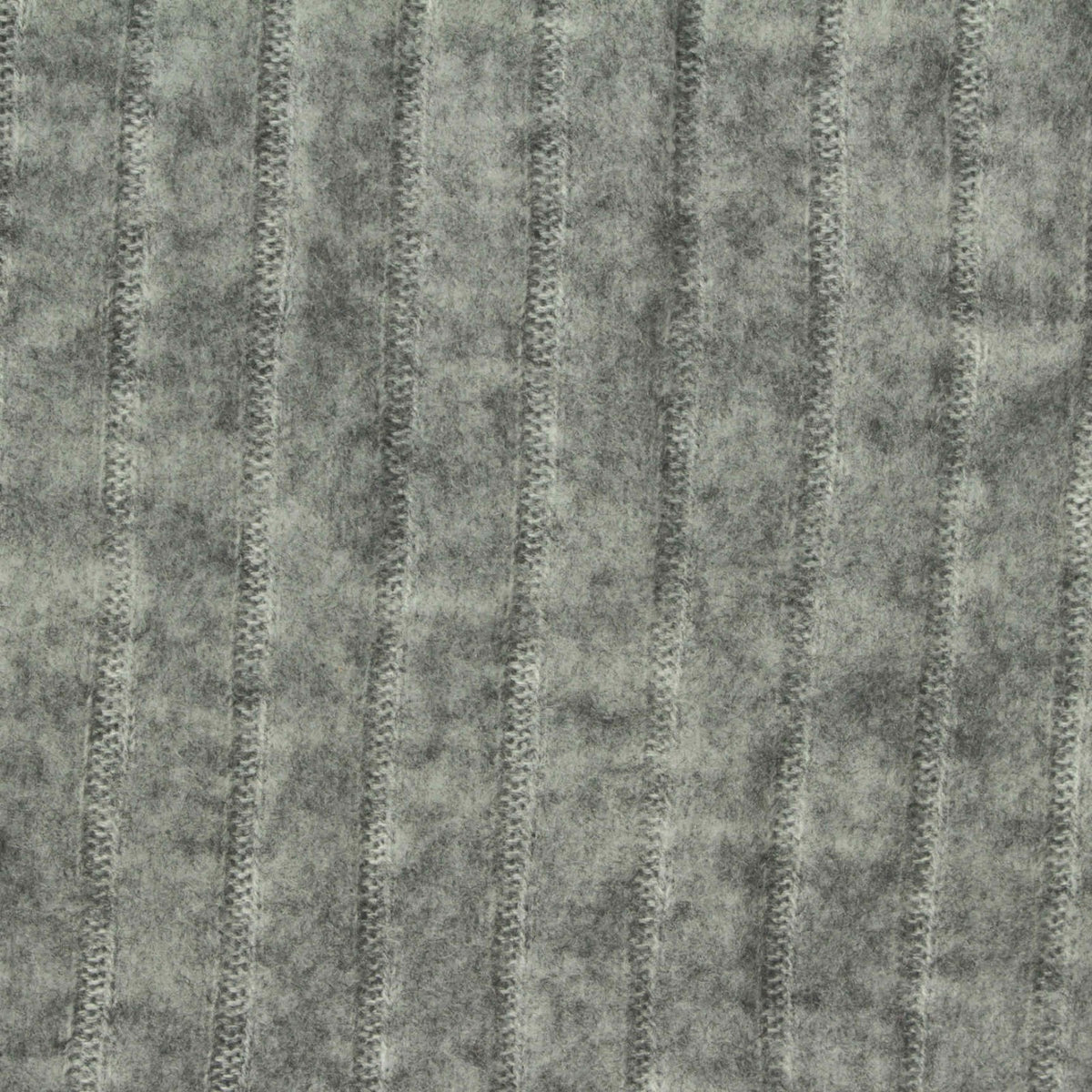 Grey Marl Rib Knit, Poly-Viscose, 230 gsm, 150 cm