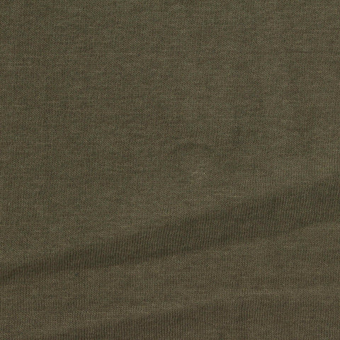 Brushed Cotton Polyester Stretch French Terry Fabric, 190 gsm, 165 cm — Khaki