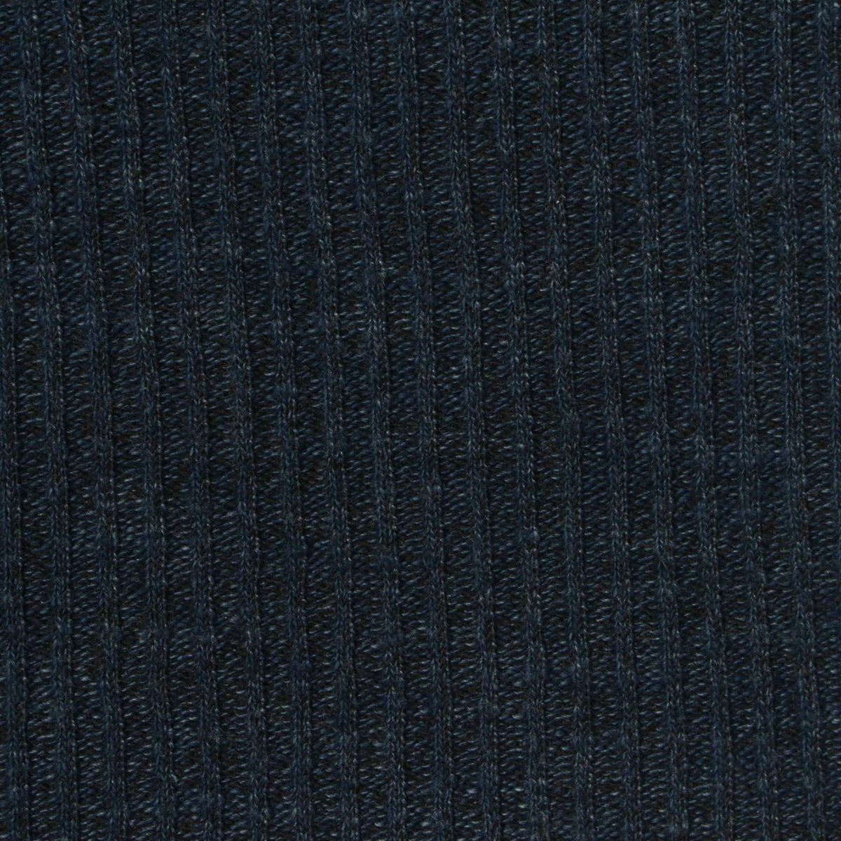 Polyester Cotton Rib Knit Fabric, 207 gsm, 175 cm — Navy