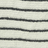 Black Horizontal-Stripe Chunky Knit, Polyester