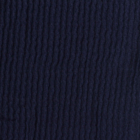 Polyester Viscose Stretch Jersey Knit Fabric, 208 gsm, 144 cm — Navy
