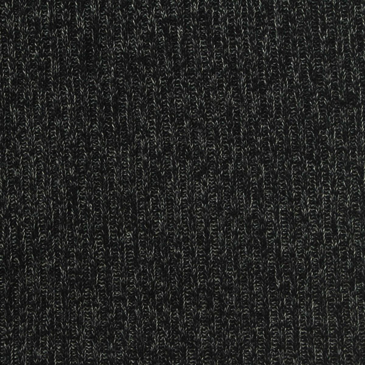 Dark Grey Marl Rib Knit, Viscose-Poly, 223 gsm, 180 cm