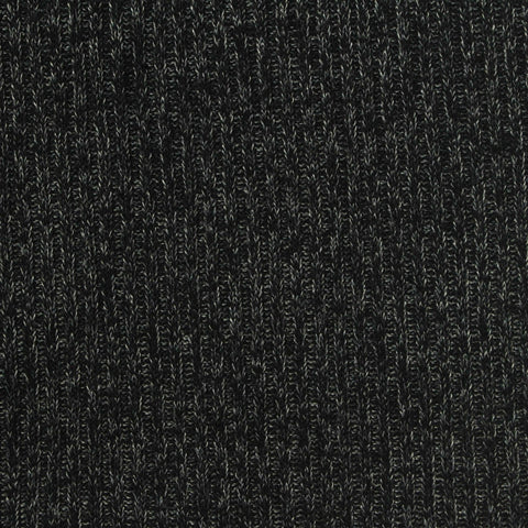 Dark Grey Marl Rib Knit, Viscose-Poly, 223 gsm, 180 cm