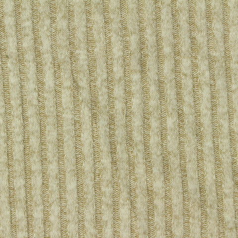 Brushed Viscose Polyester Stretch Rib Knit Fabric, 186 gsm, 150 cm — Beige