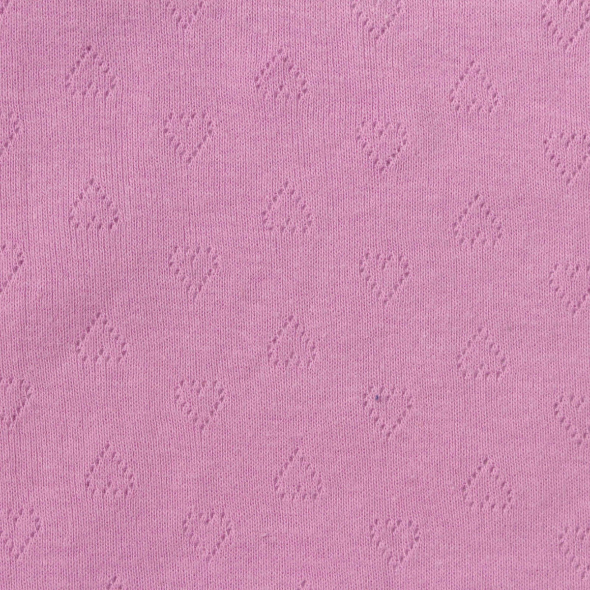 Pink Heart Pointelle Knit, Cotton