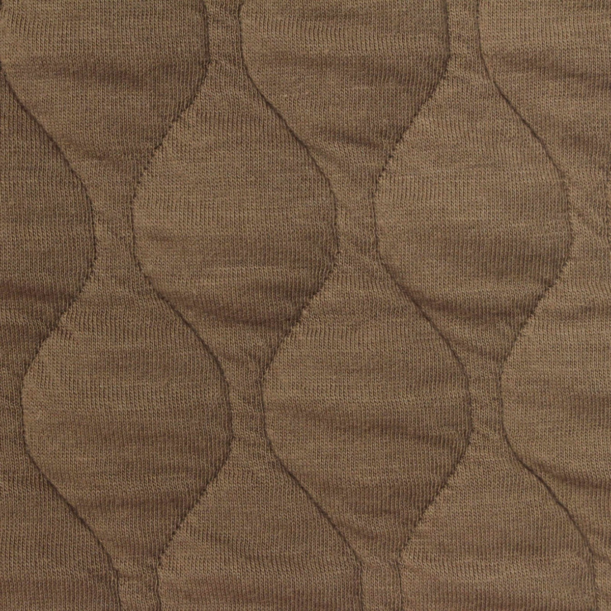 Jacquard Polyester Cotton Knit Fabric, 450 gsm, 154 cm — Khaki