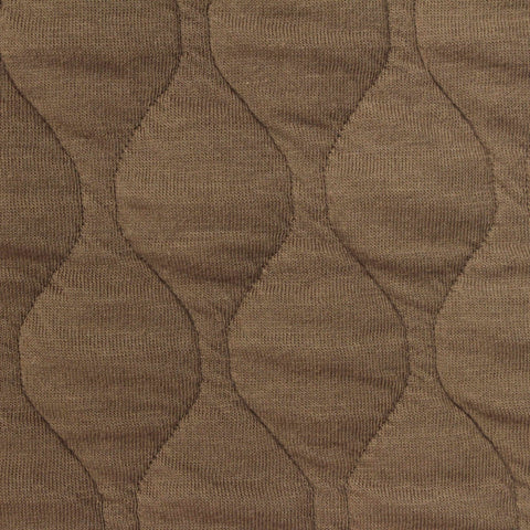 Jacquard Polyester Cotton Knit Fabric, 450 gsm, 154 cm — Khaki