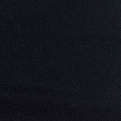Viscose Nylon Stretch Ponte Knit Fabric, 370 gsm, 158 cm — Black