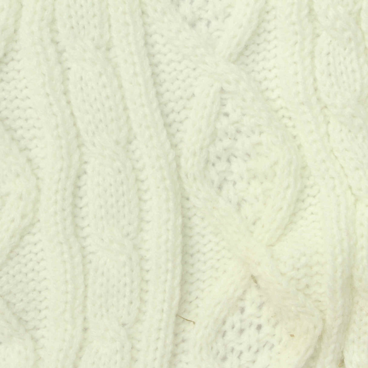 Jacquard 100% Acrylic Knit Fabric, 385 gsm, 134 cm — White