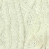 Jacquard 100% Acrylic Knit Fabric, 385 gsm, 134 cm — White