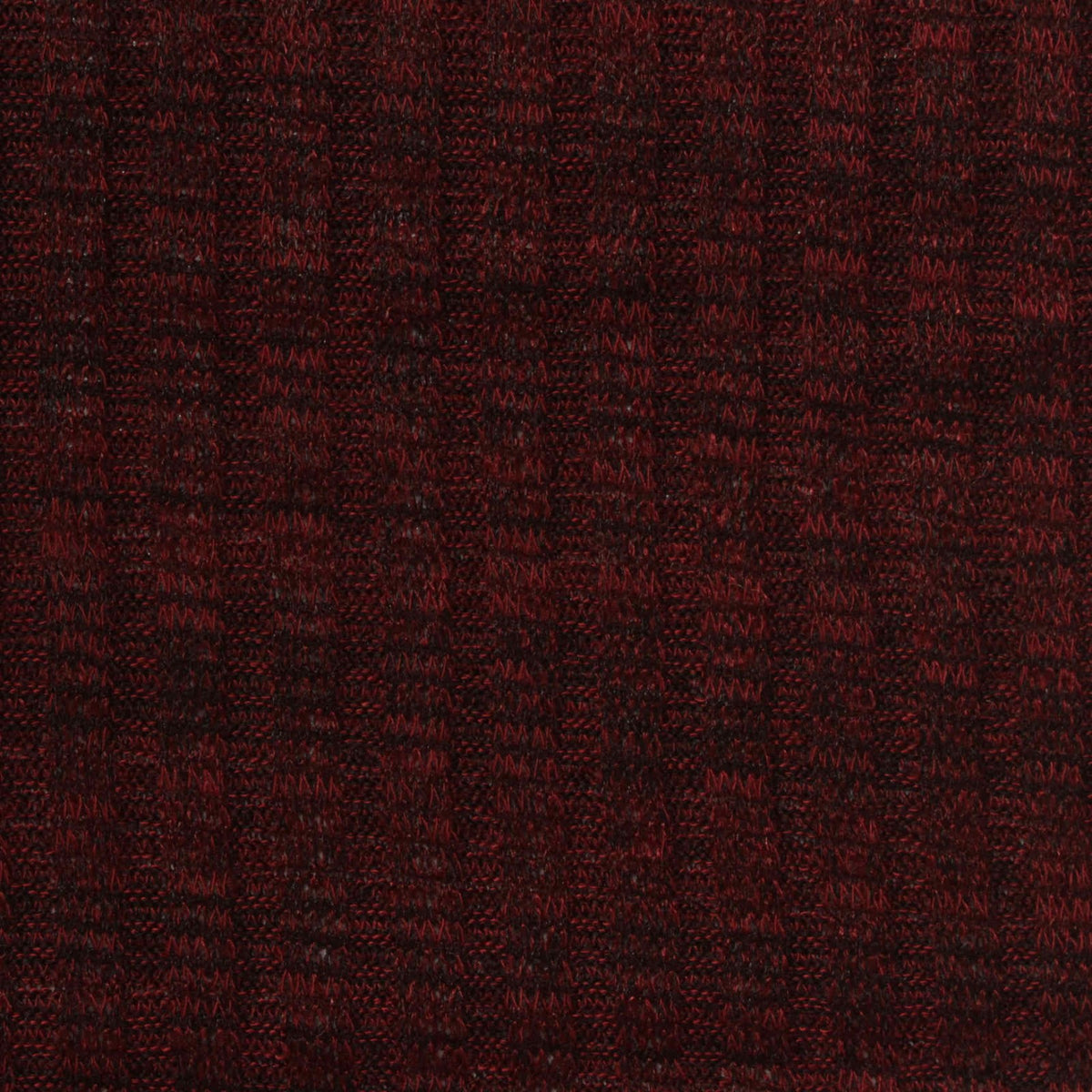 Dark Red Marl Rib Knit, Polyester, 183 gsm
