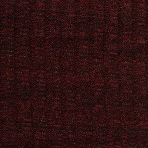 Dark Red Marl Rib Knit, Polyester, 183 gsm
