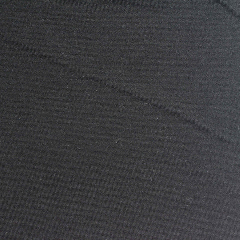 Viscose Nylon Stretch Ponte Knit Fabric, 405 gsm, 160 cm — Black