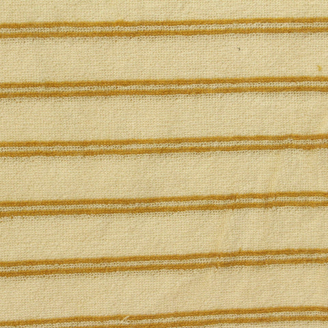 Gold Horizontal-Stripe French Terry, Poly-Viscose
