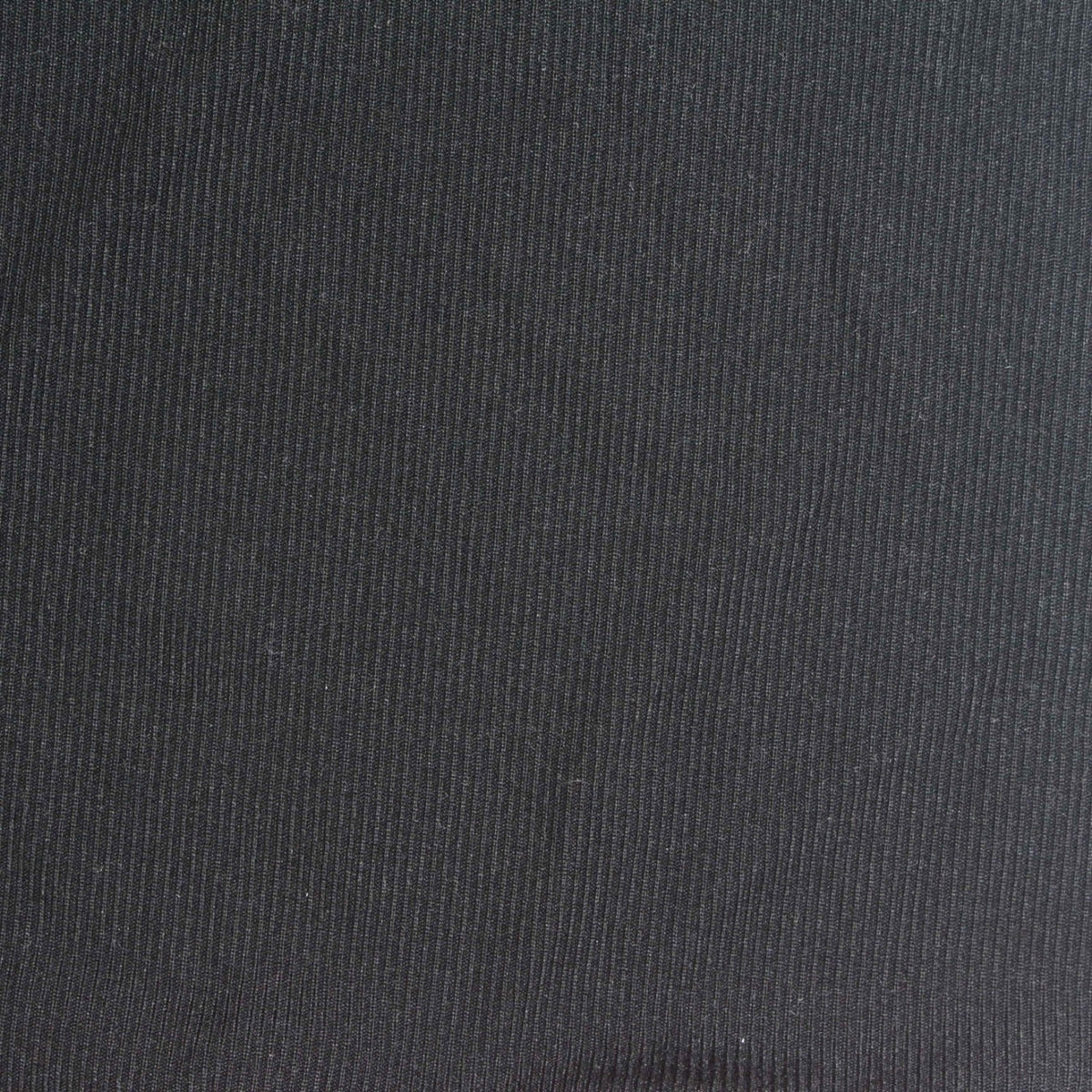 Polyester Stretch Rib Knit Fabric, 270 gsm, 155 cm — Black