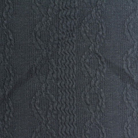 Dark Grey Tone-on-Tone Jersey Knit, Cotton-Poly