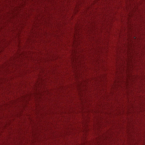 Brushed Polyester Viscose Stretch Chunky Knit Fabric, 189 gsm, 160 cm — Red