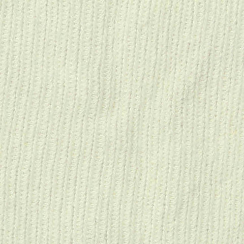 Cotton Stretch Rib Knit Fabric, 184 gsm, 165 cm — White