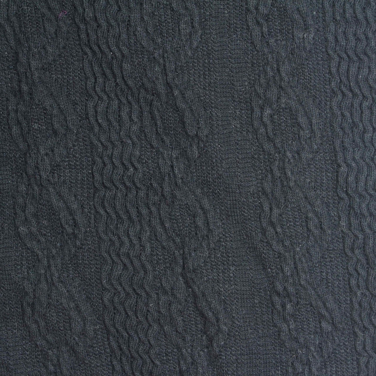Jacquard Cotton Polyester Stretch Jersey Knit Fabric, 195 gsm, 155 cm — Navy
