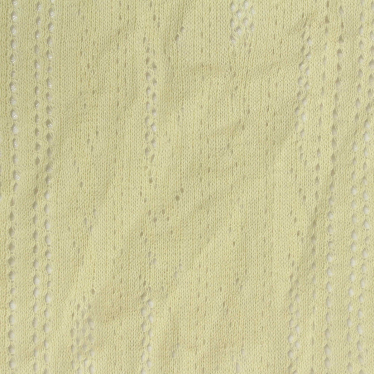Yellow Eyelet Pointelle Knit, Cotton-Poly
