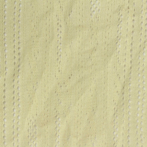 Yellow Eyelet Pointelle Knit, Cotton-Poly