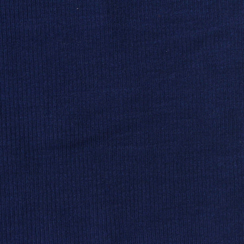 Modal Stretch Rib Knit Fabric, 229 gsm, 120 cm — Navy
