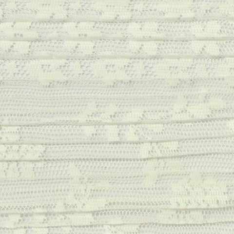Cream Fine-Floral Warp Knit, Polyester