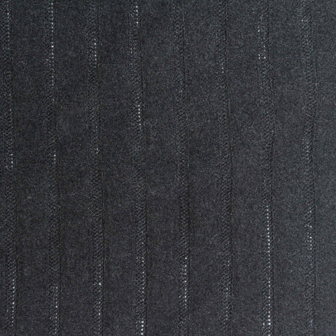 White Vertical-Stripe Rib Knit, Polyester