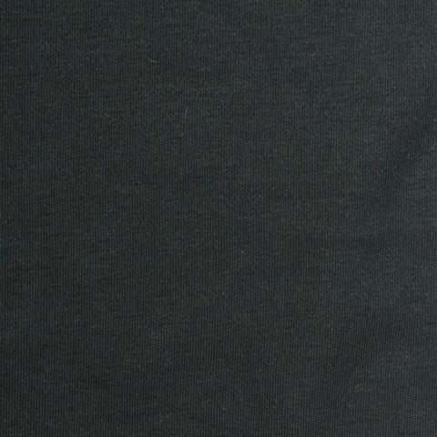 Viscose Polyester Stretch Interlock Knit Fabric, 284 gsm, 160 cm — Black