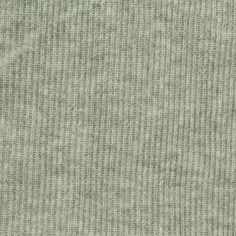 Heather Cotton Stretch Rib Knit Fabric, 165 gsm, 154 cm — Green