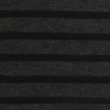 Dark Grey Horizontal-Stripe Rib Knit, Polyester