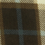 Dark Brown Plaid Fleece, Polyester