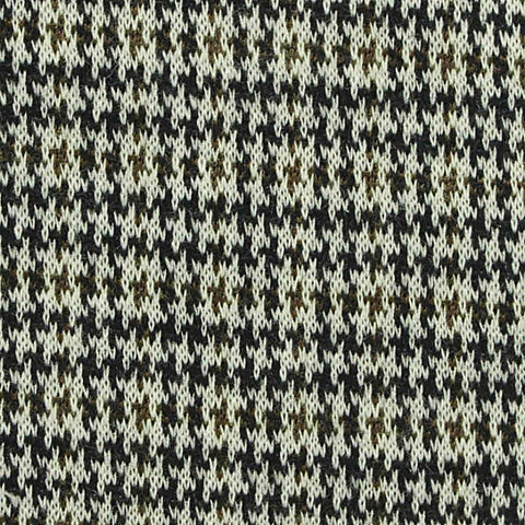 Black Fine-Houndstooth Interlock Knit, Polyester