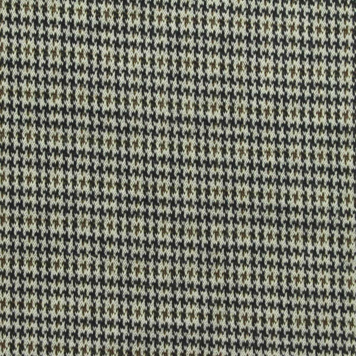 Black Fine-Houndstooth Interlock Knit, Polyester