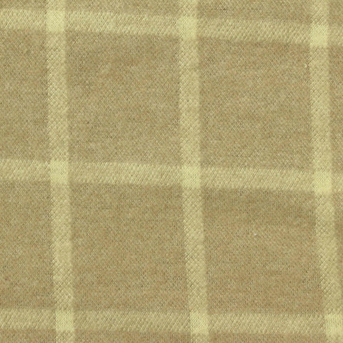 Tan Check Interlock Knit, Poly-Viscose