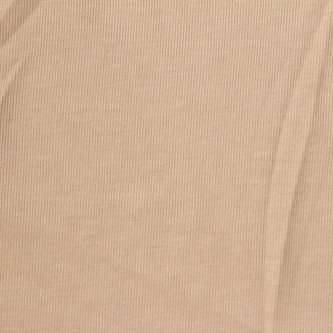 Tencel Lyocell Polyester Blend Rib Knit Fabric, 150 gsm, 150 cm — Beige