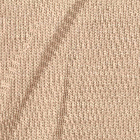 Tencel Lyocell Polyester Rib Knit Fabric, 150 gsm, 167 cm — Beige