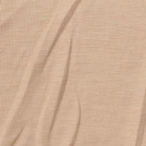 Tencel Lyocell Polyester Rib Knit Fabric, 150 gsm, 167 cm — Beige